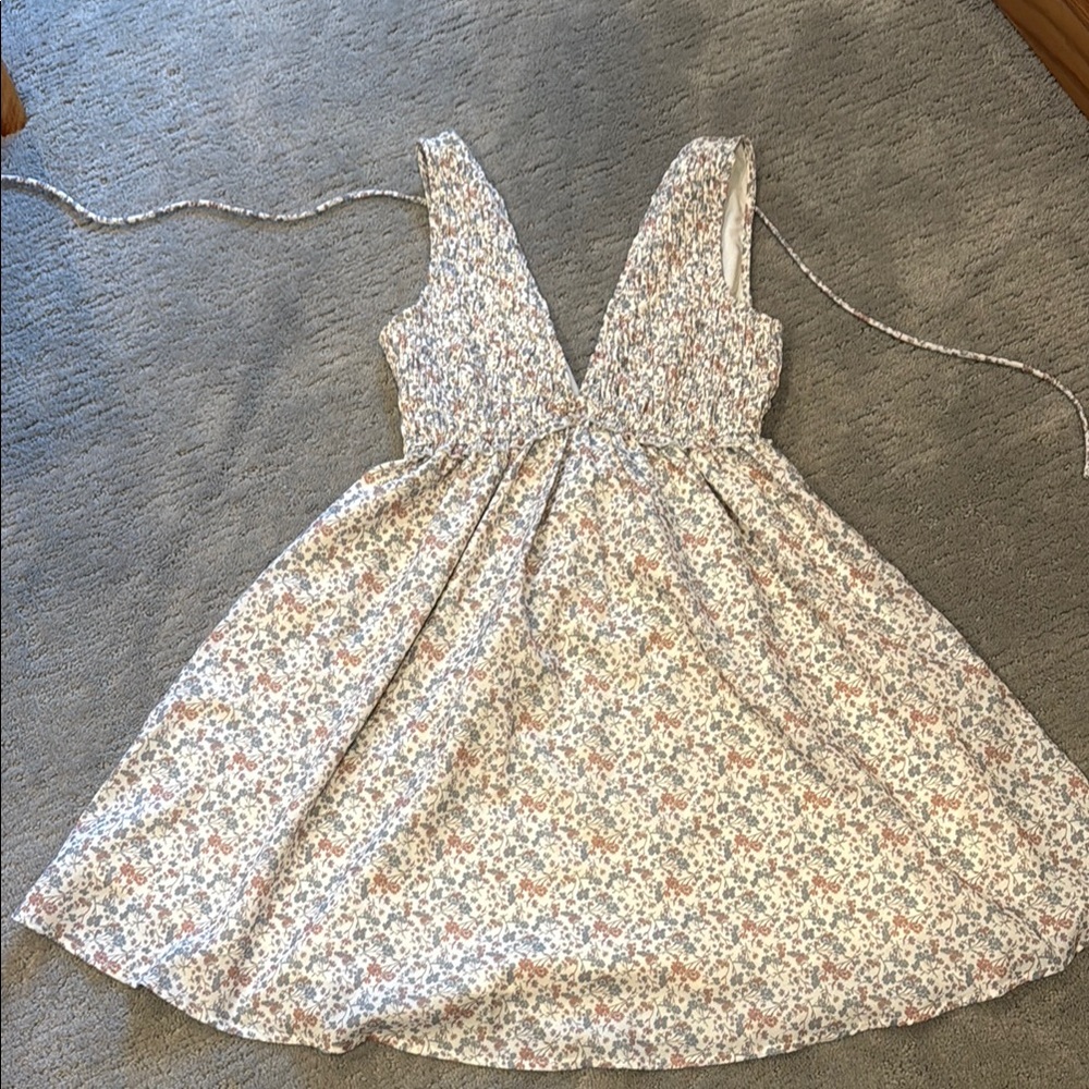 Wishlist Floral Midi Dress - Cream and Pink